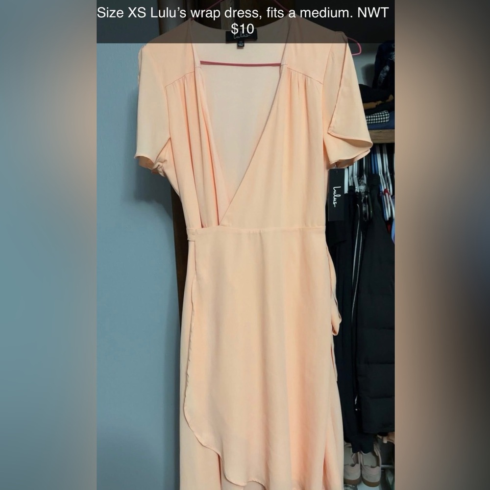 Lulu's Soft Peach Mini Dress
